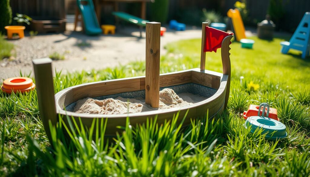 DIY-Projekt Sandkasten in Bootsform